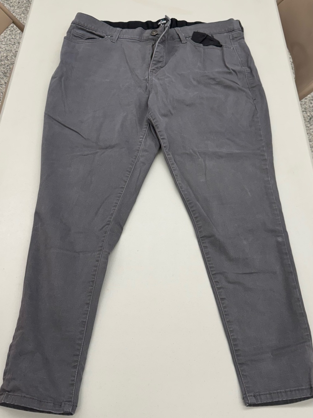 LuLaRoe Women's Plus Size Gray Denim Skinny Pants jeans w magic waistband 40/20